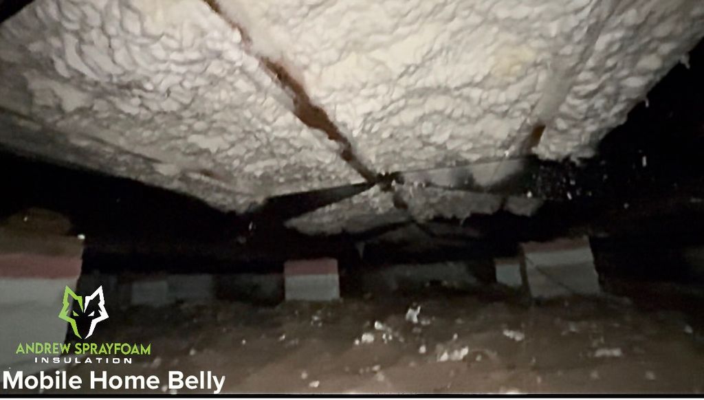 Mobile home SprayFoam underbelly 