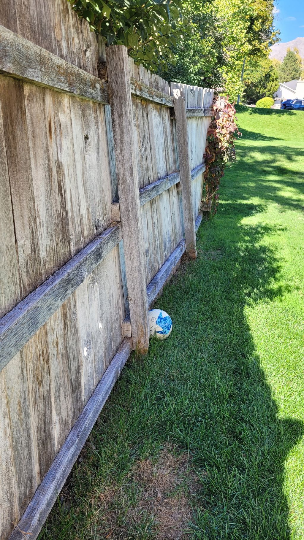 BEFORE Picture of Fence Post Replacement Job