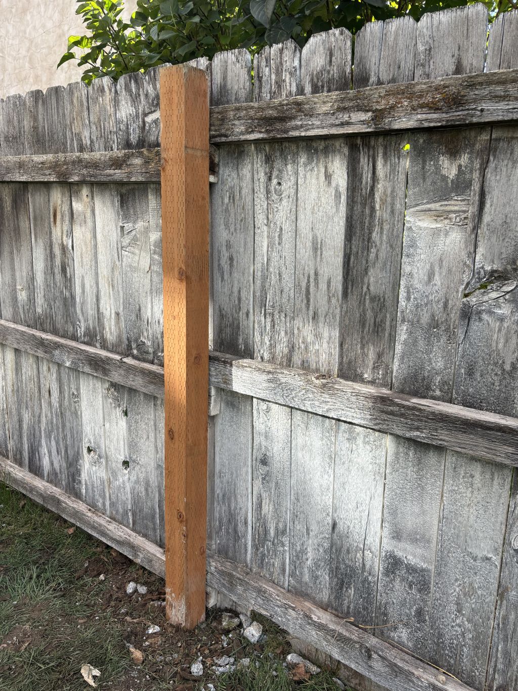 AFTER Picture of Fence Post Replacement Job