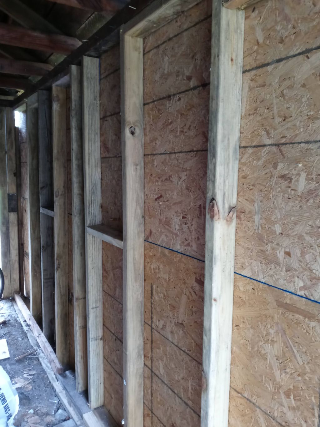 new leveled reconstructed wall