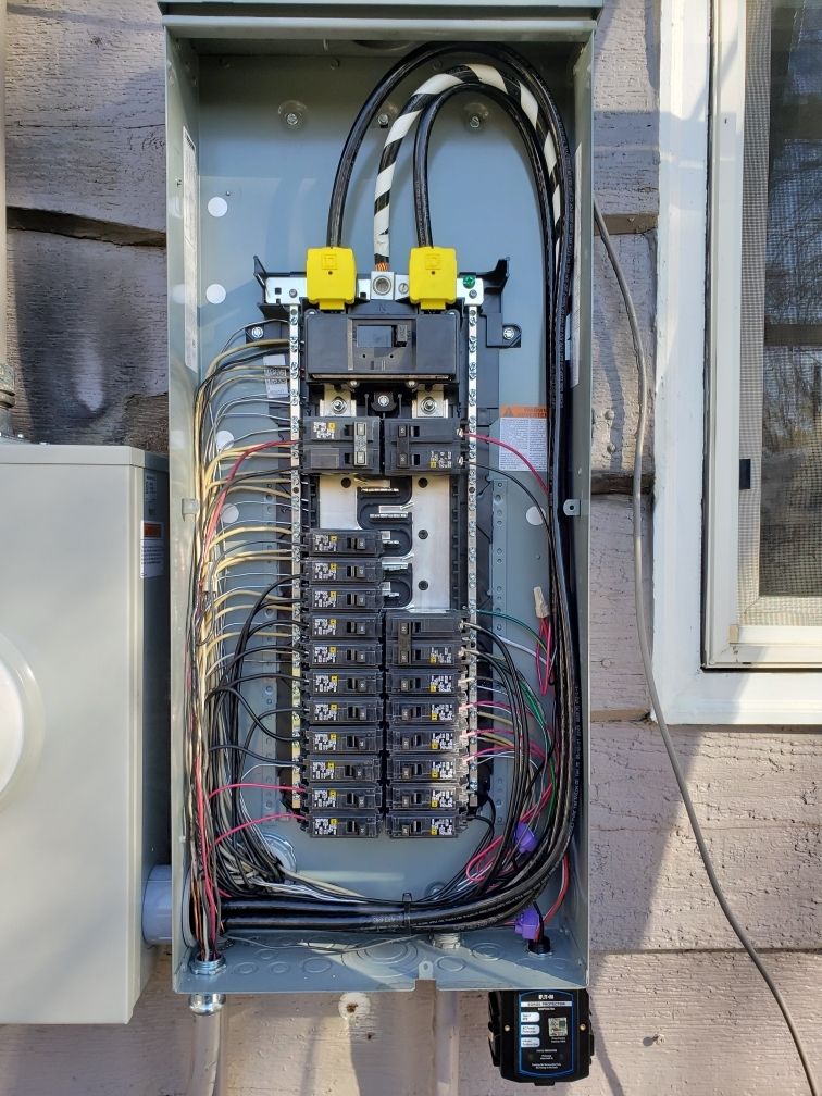 After picture of repairing the overloaded panel an