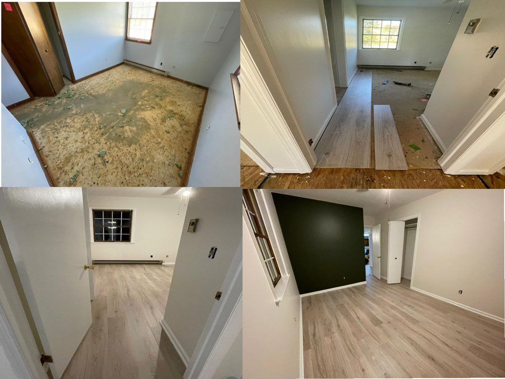 We painted this beautiful room with fresh paint an