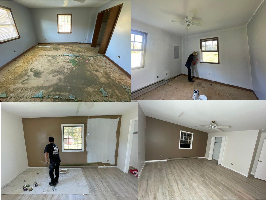 From remove the old carpet to new floor, fresh wal