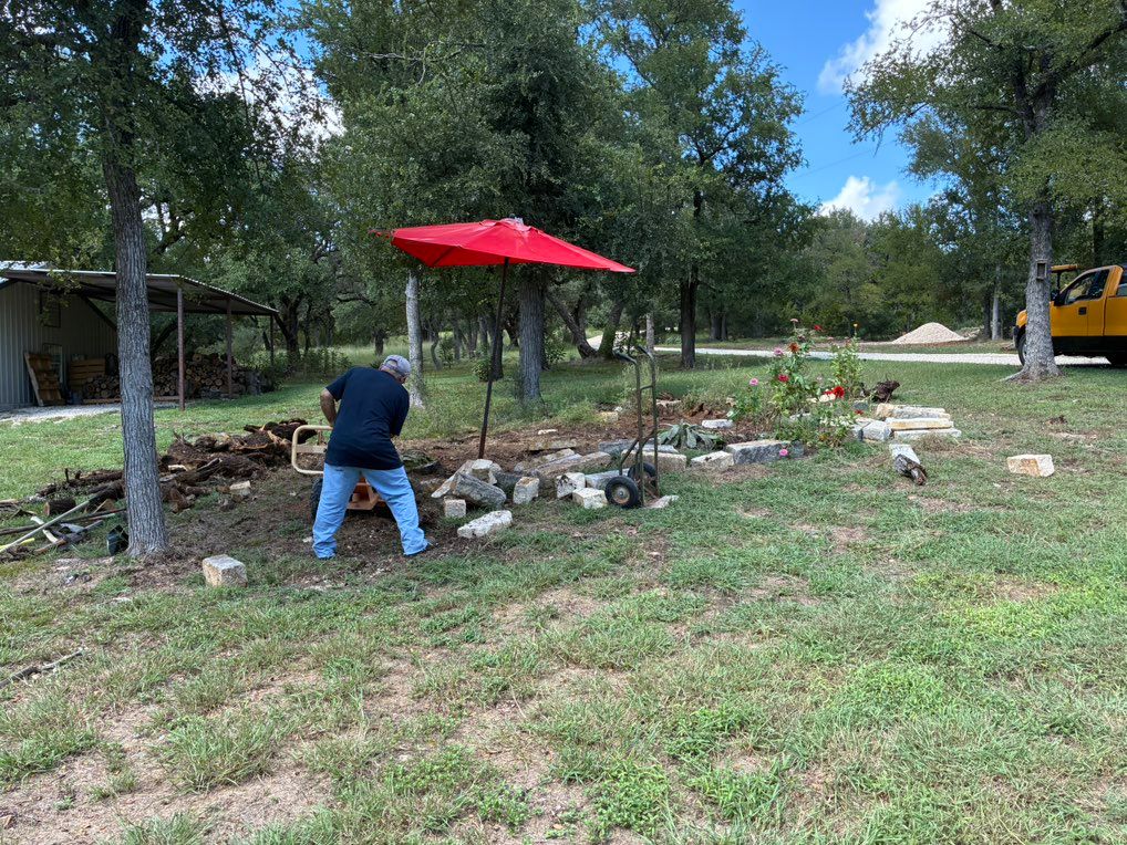 Before (Job: Tree Stump Removal, Flower Bed Design