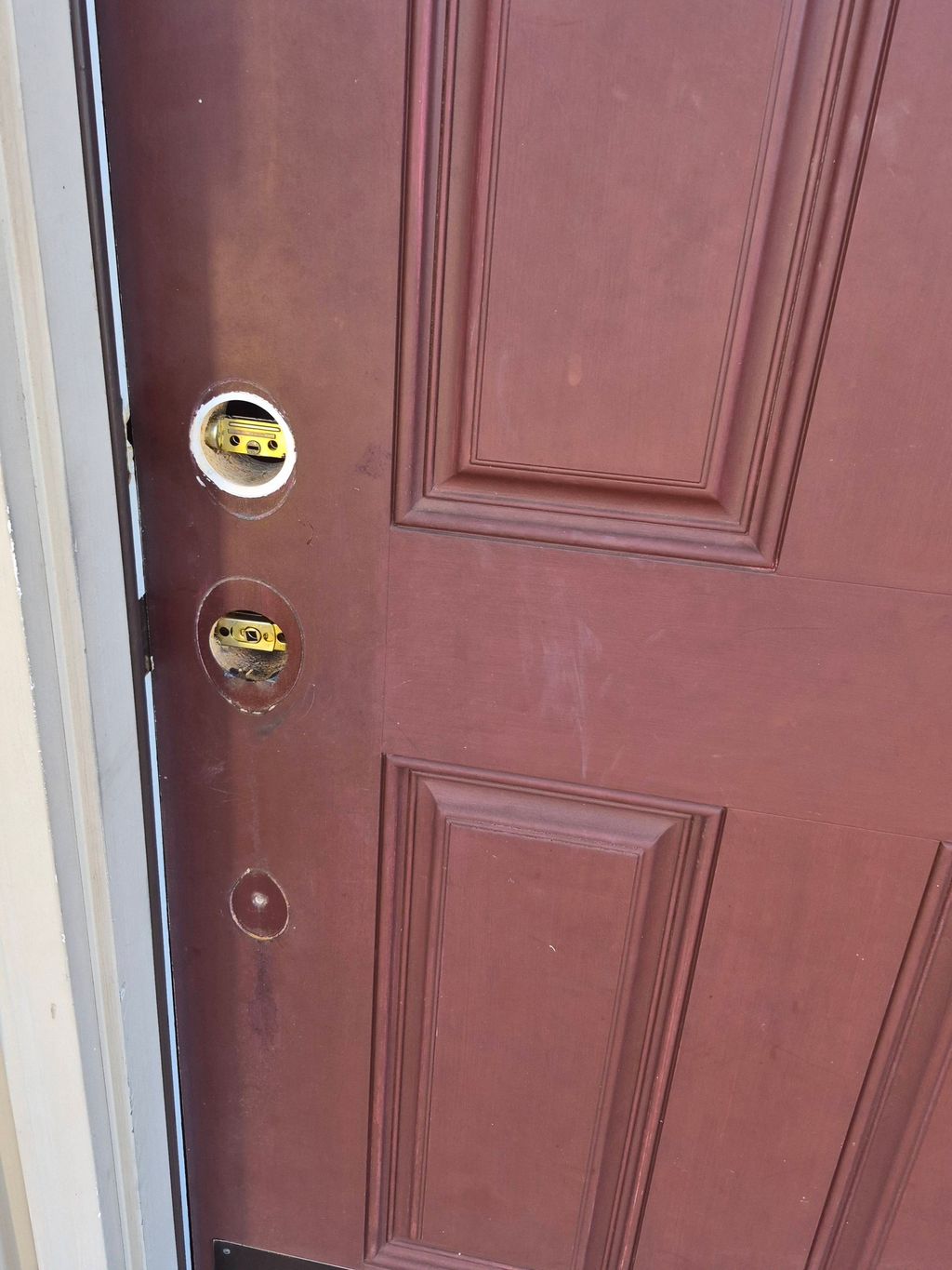 installation smart door lock (Before)