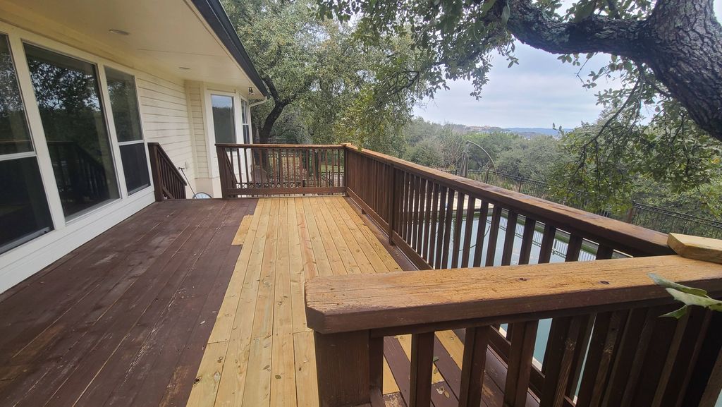 Deck stain, Power wash and stain prep finish