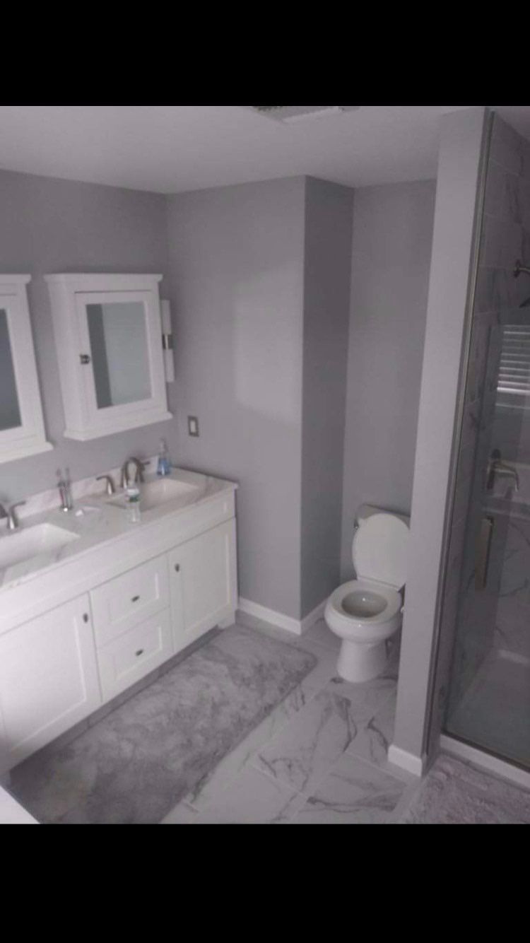 Everything done from tile to the paint and fixture