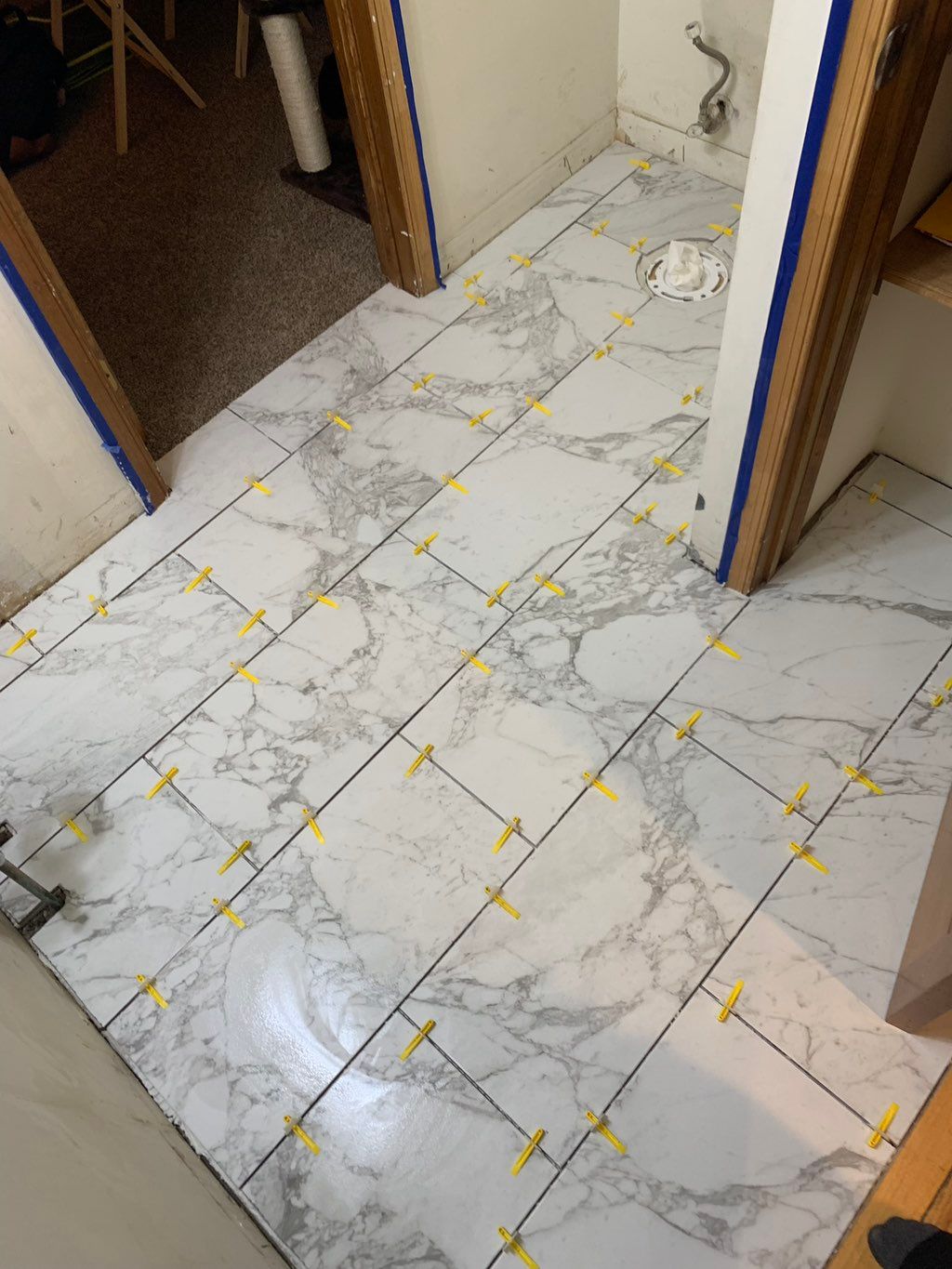 Ready for grout, then toilet and vanity install 