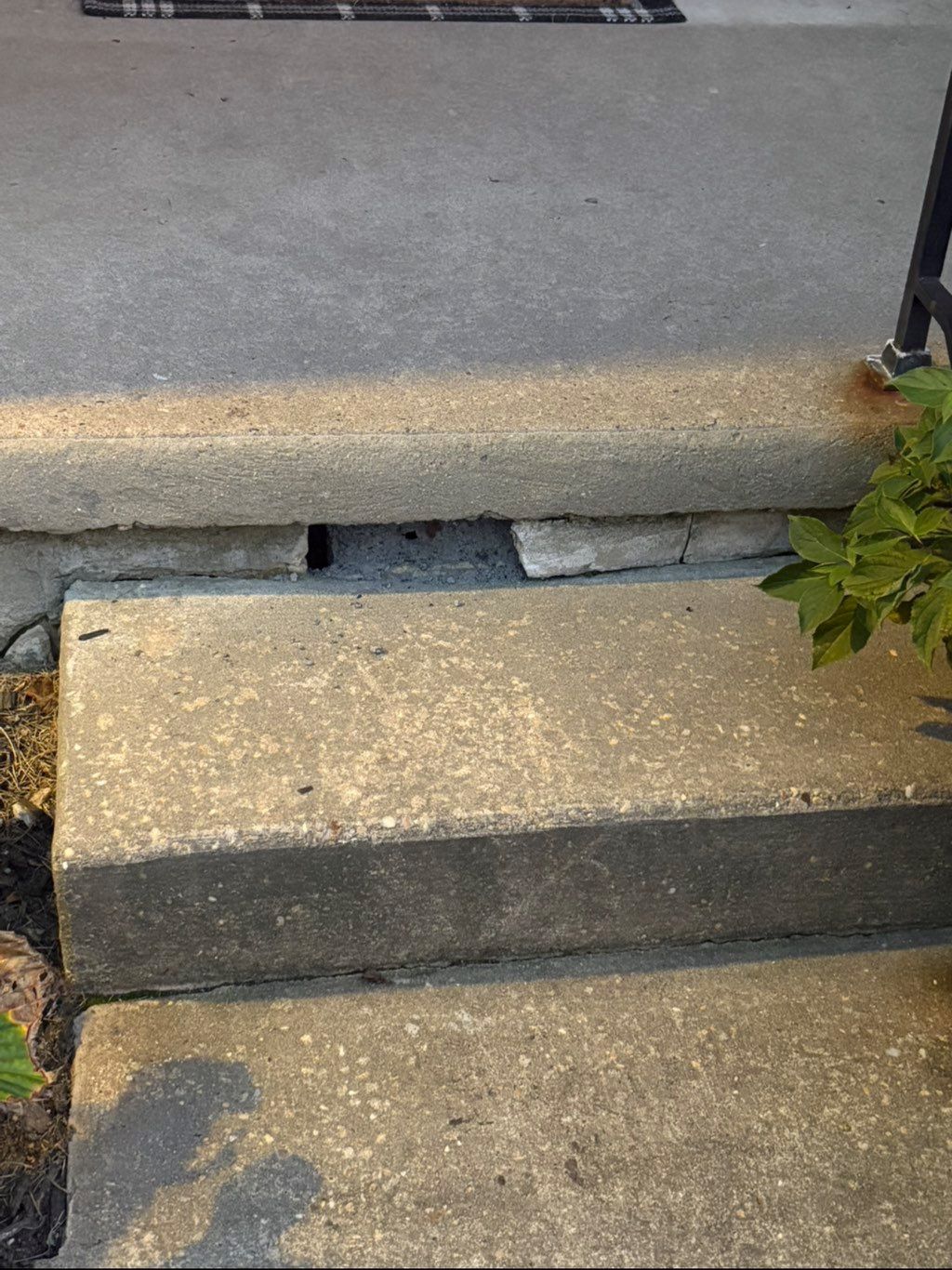 Concrete Step Repair (Before)