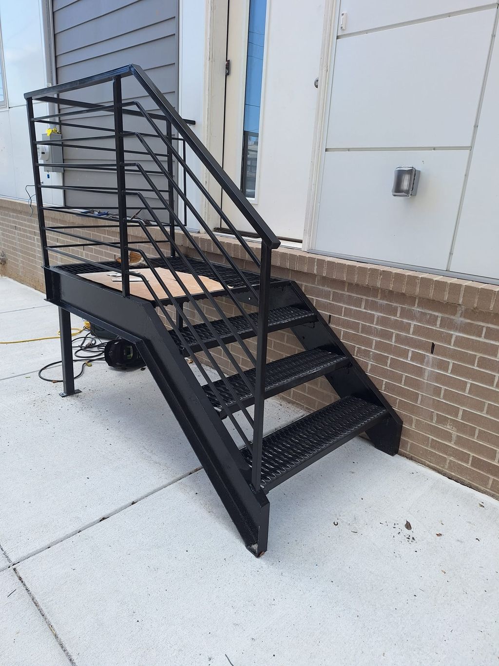 Outdoor Steel Staircase and Railing