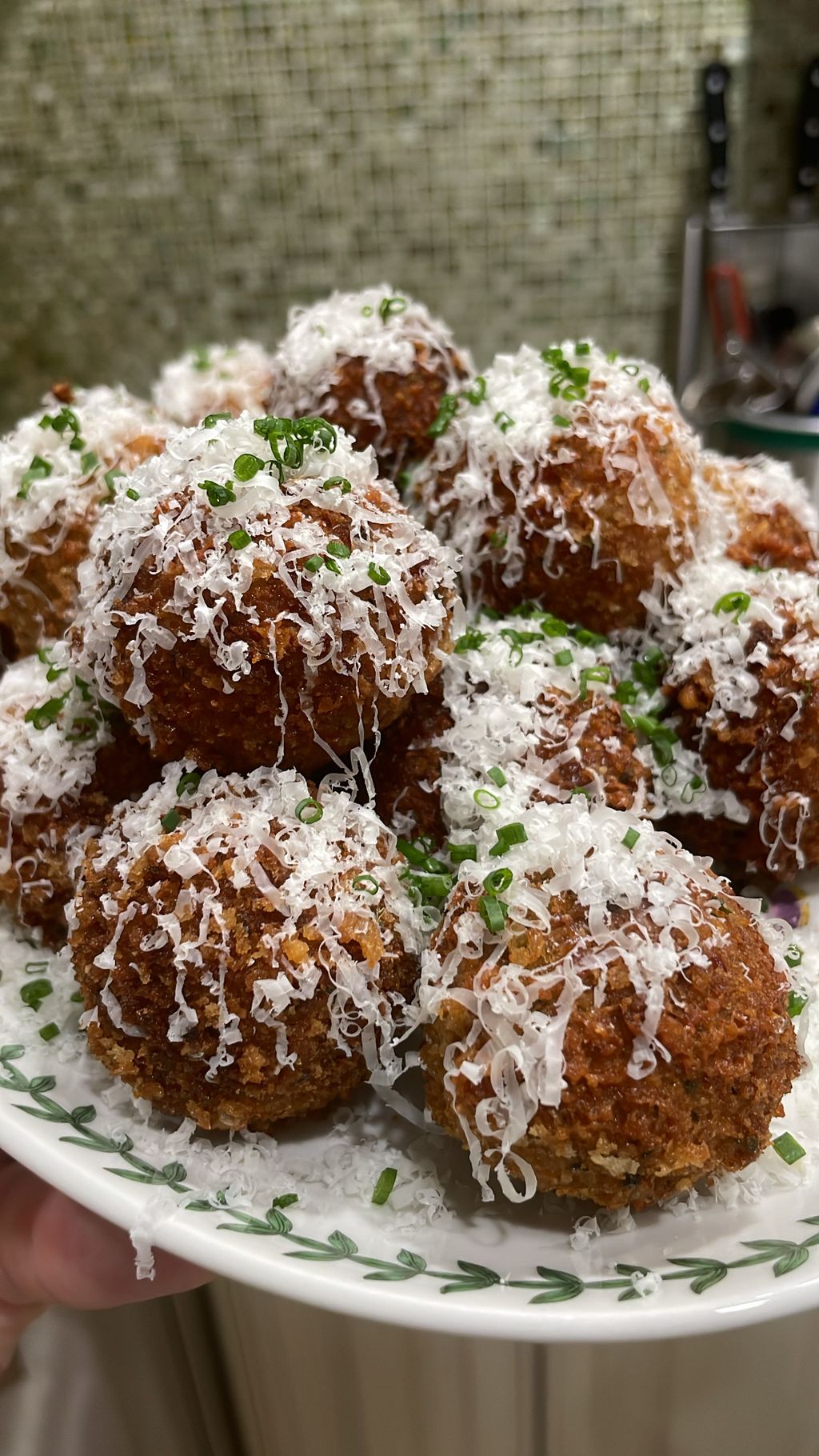Wild Mushroom Arancini stuffed with Taleggio