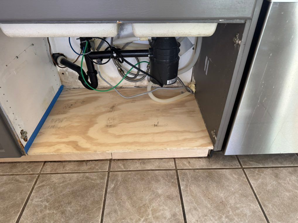 Replaced bottom shelf