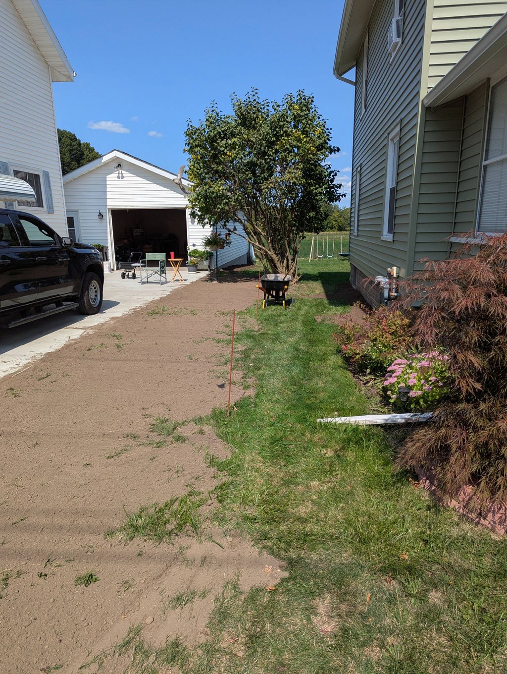 Grading and seeding