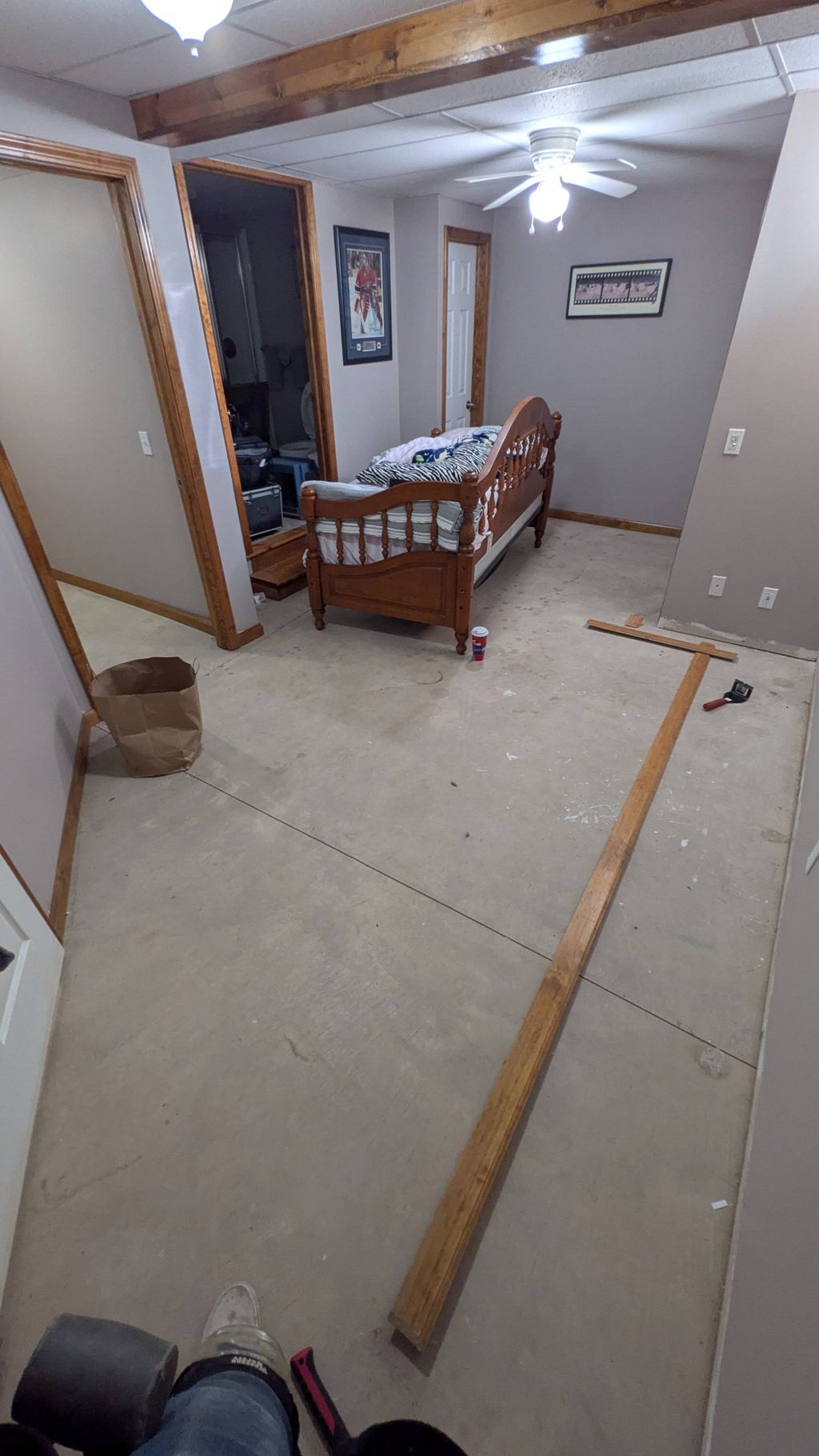 Before LVP Install basement