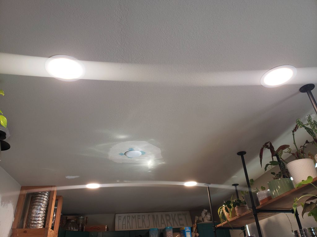 recessed lighting (during installation)