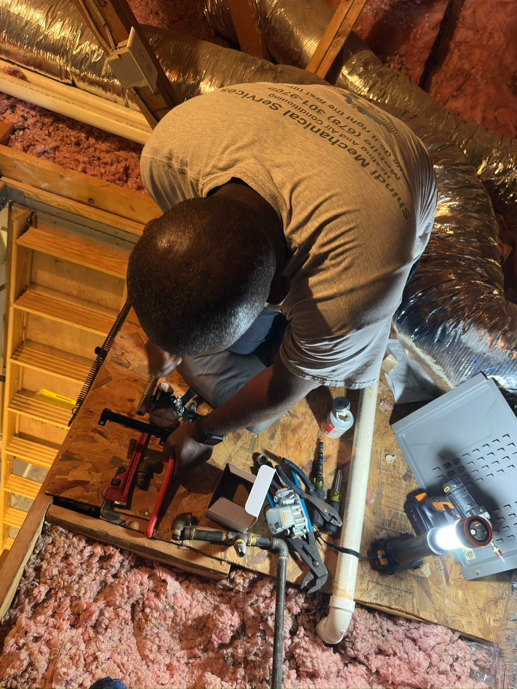 Gas valve replacement for a gas furnace.