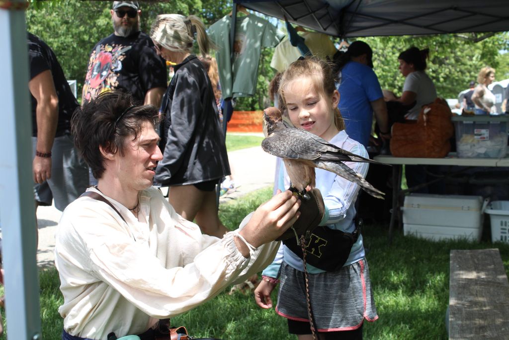 Raptor handling at the St. Louis  Scottish games