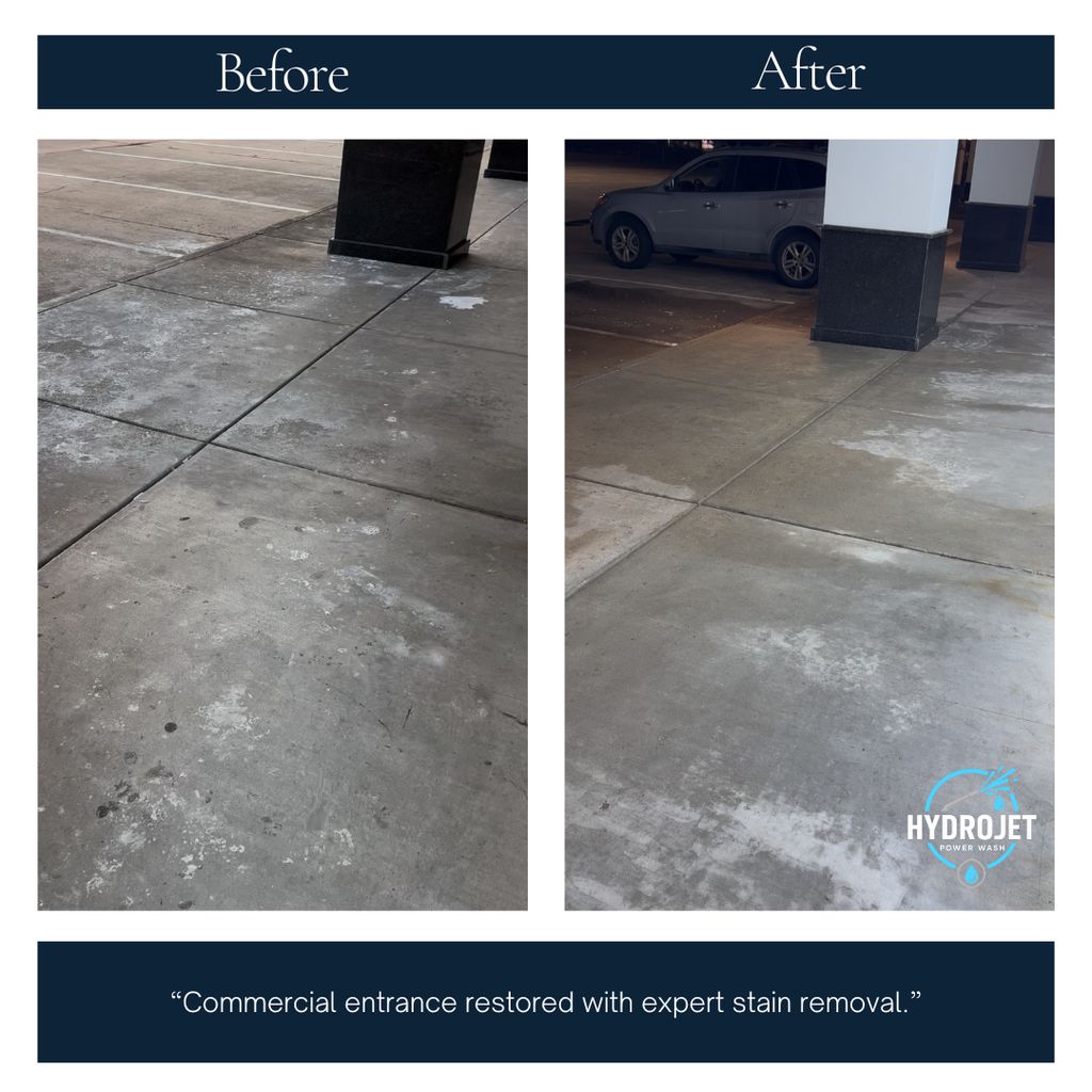 Commercial entrance restored with expert stain rem