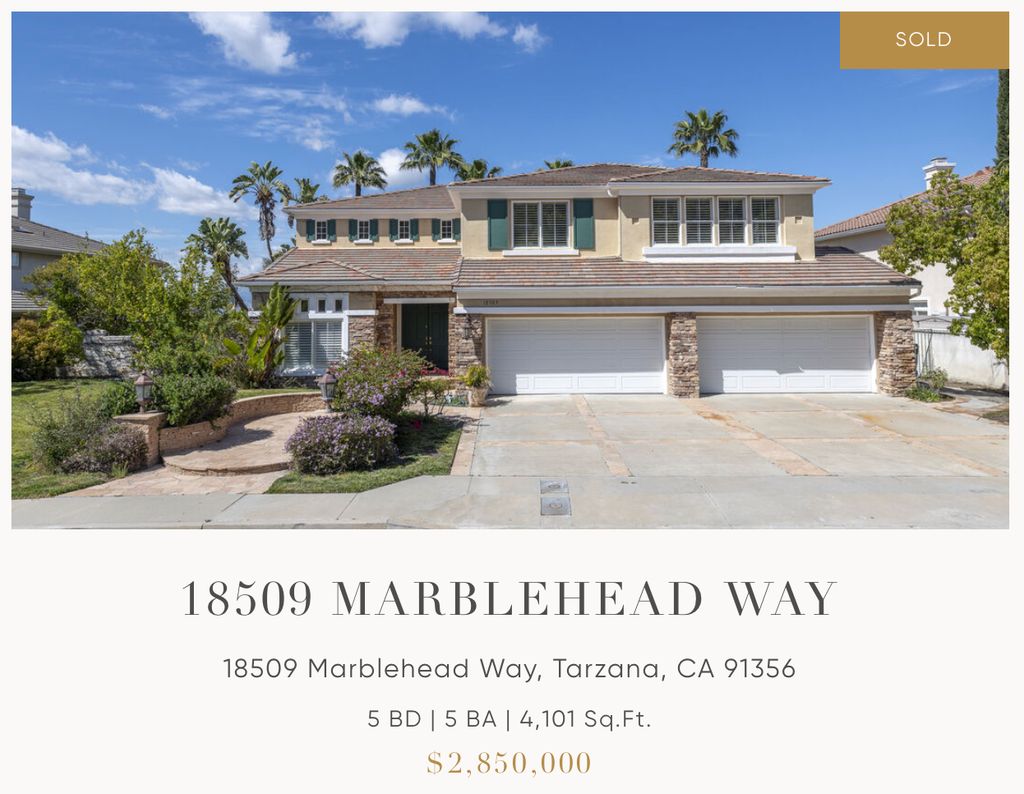 Recently Sold in Tarzana! 18509 Marblehead Way.