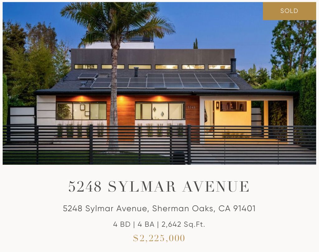 Recently Sold in Sherman Oaks! 5248 Sylmar Ave, Sh