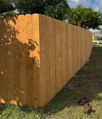Vertical Board Privacy Fence.  Clean, classic look