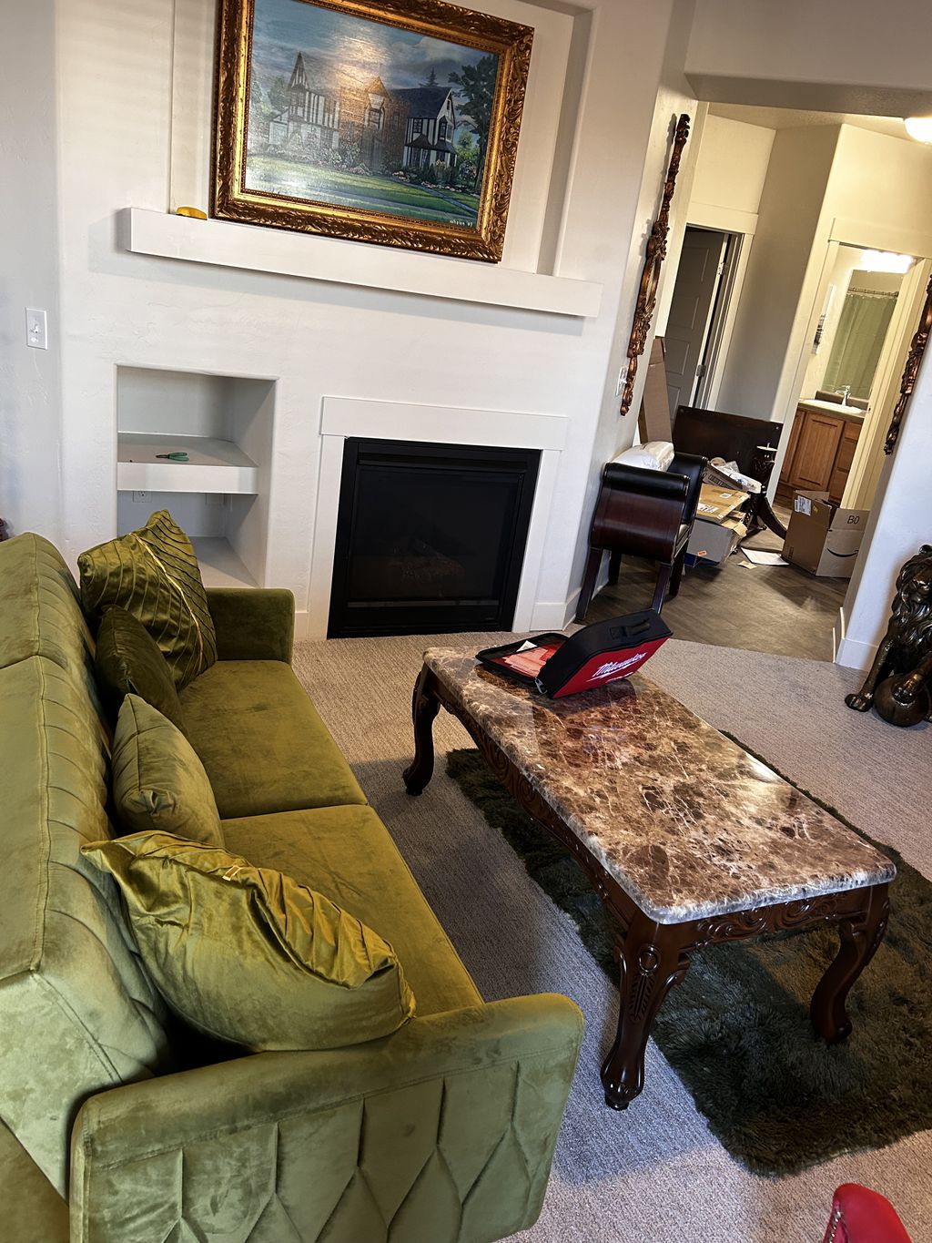 Coffee table, couch put together 