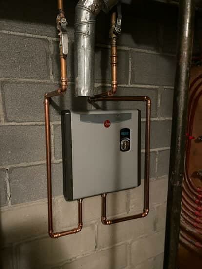installed a electronic tankless heater 