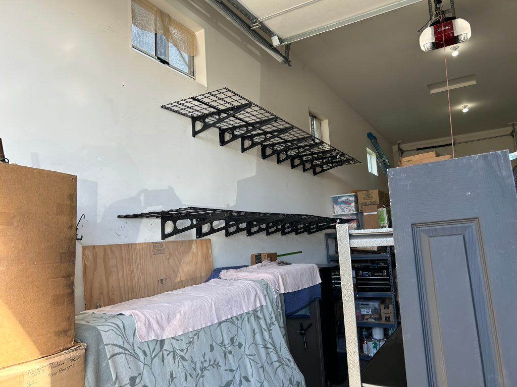 Heavy duty shelving install