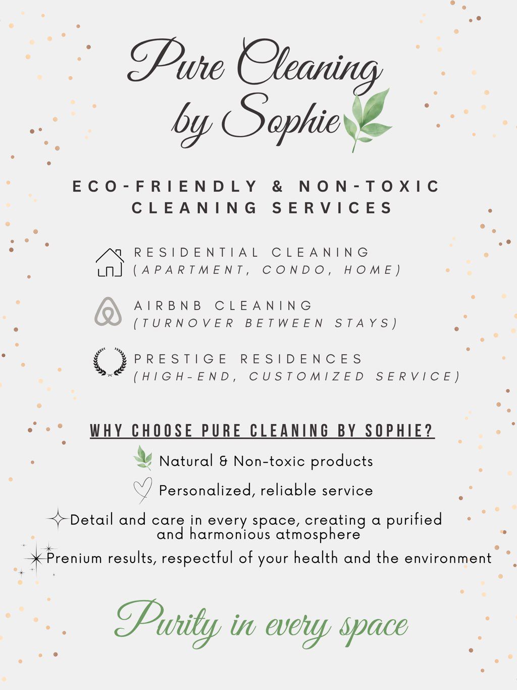 Premium eco-cleaning with mindful attention to eve
