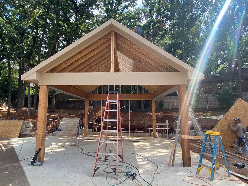 Stomped Concrete and patio build 