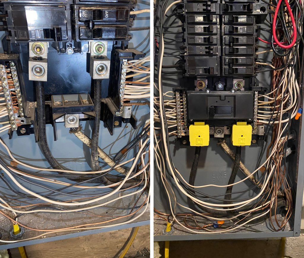 Main breaker disconnect installation 