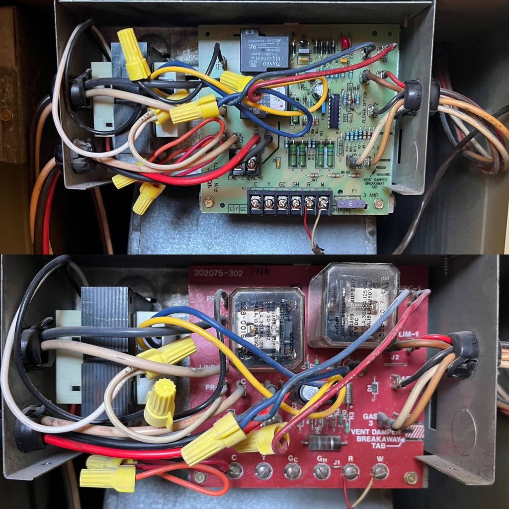 Replacement faulty old furnace PCB