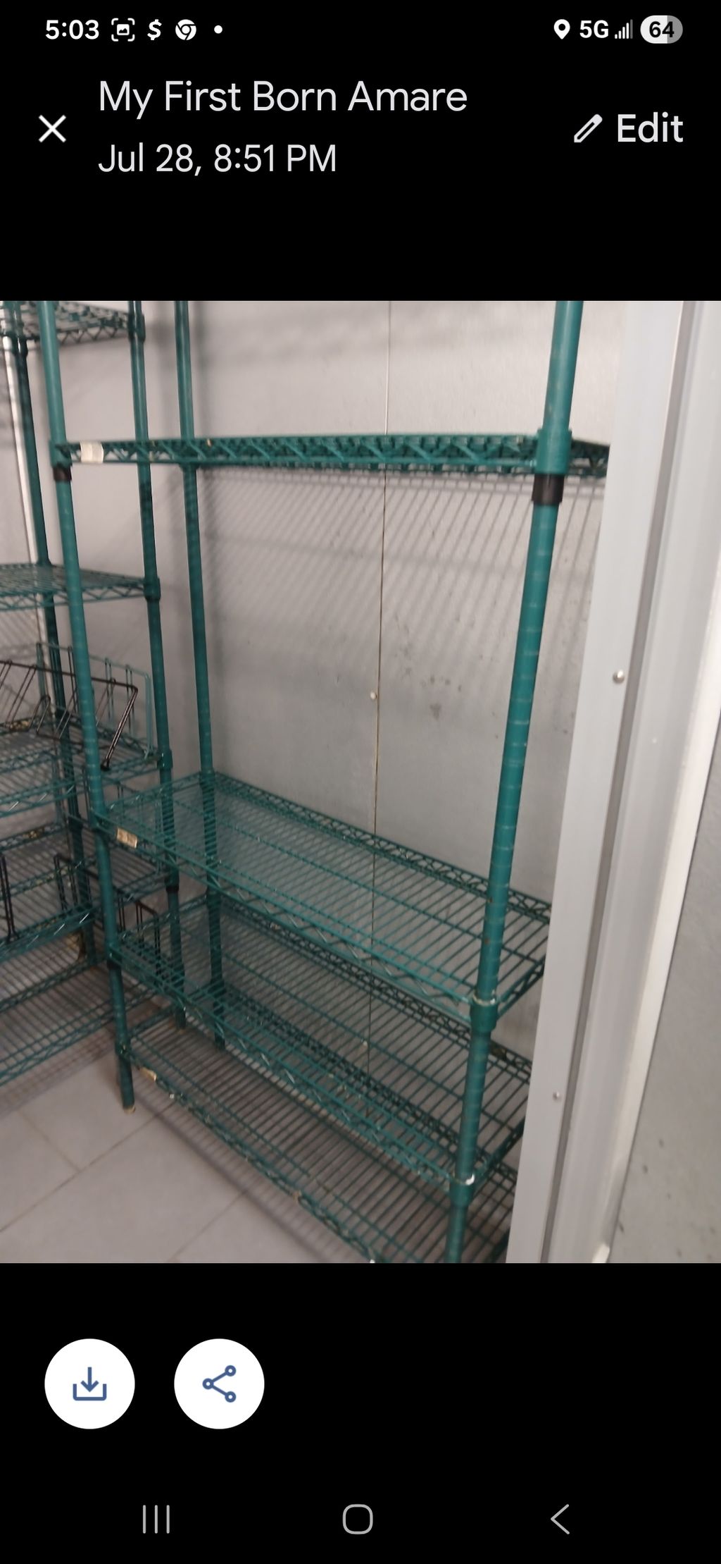 cleaning the storage room at a family restaurant 