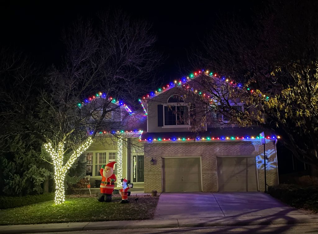 Colored Roofline, Column and Tree Wrap