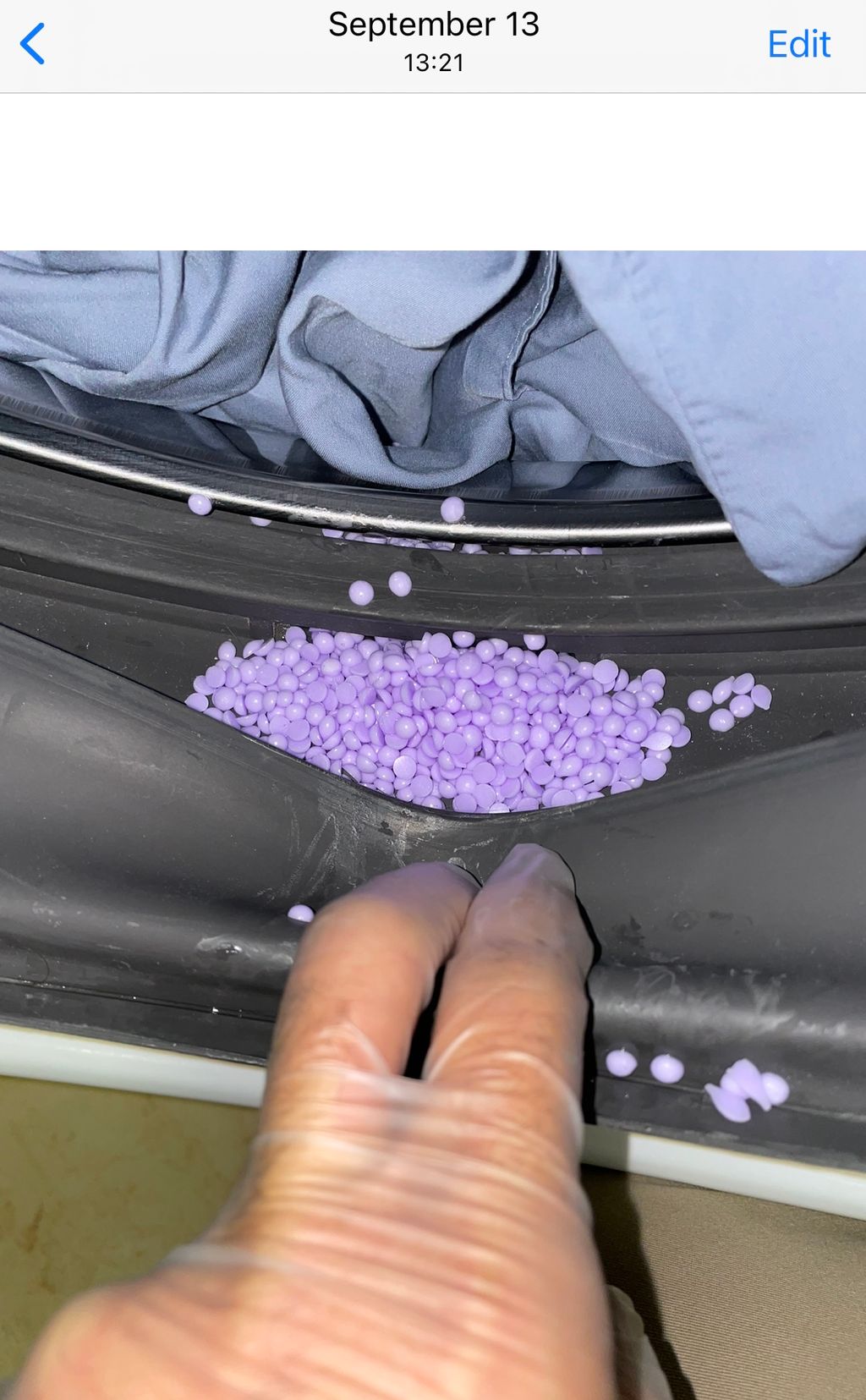 Excessive amount of fabric conditioning beads