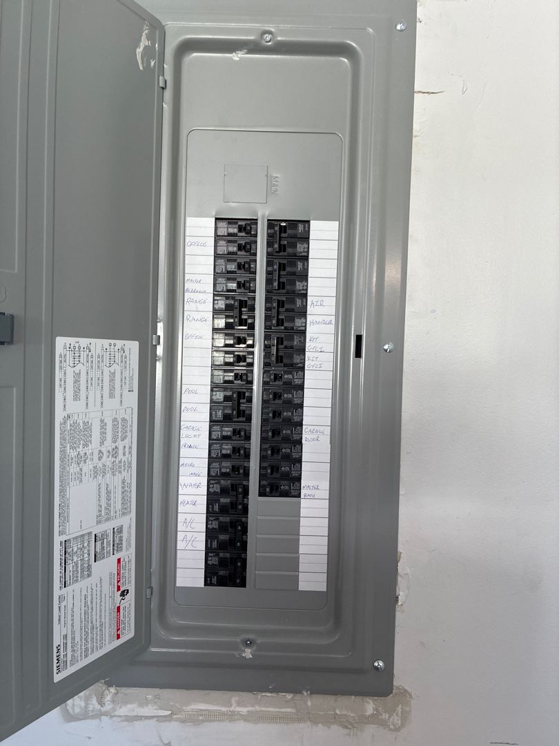 200amp panel installed