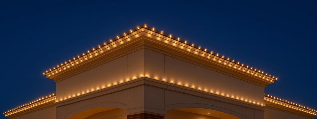 C9 holiday light install commercial building 