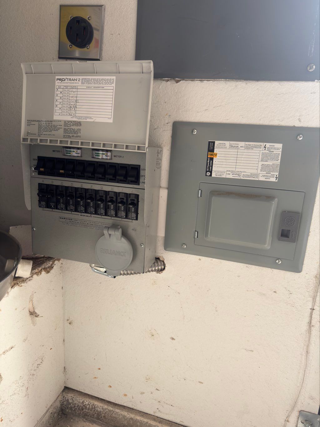 Transfer Switch for a backup generator 