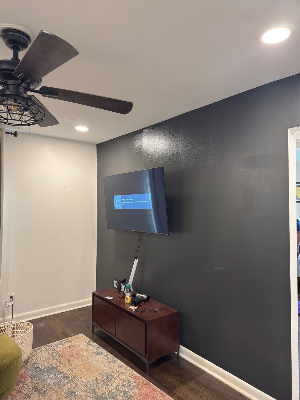 change of color on the walls