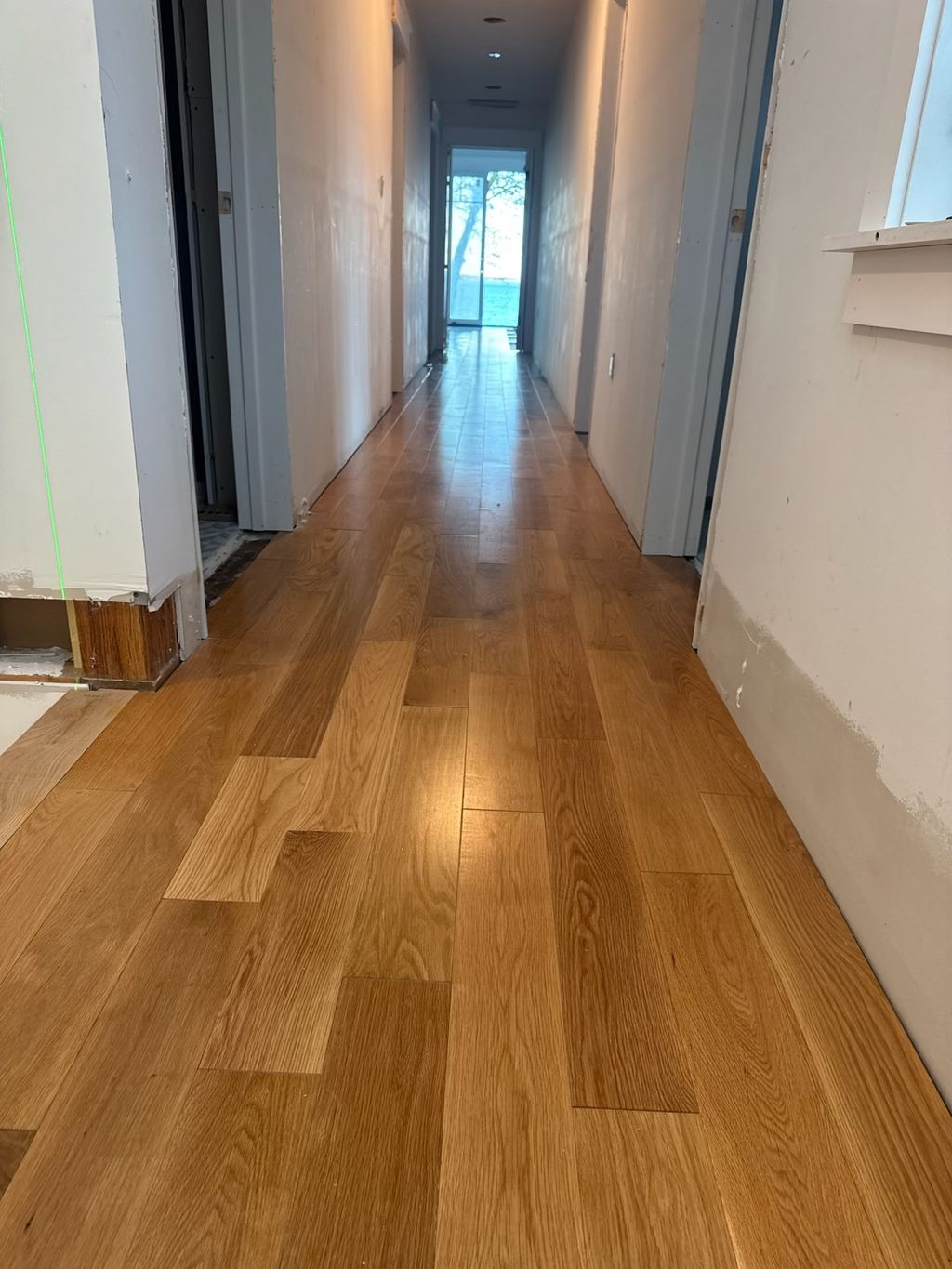 5" White Oak Natural,  using glue-and-nail method 