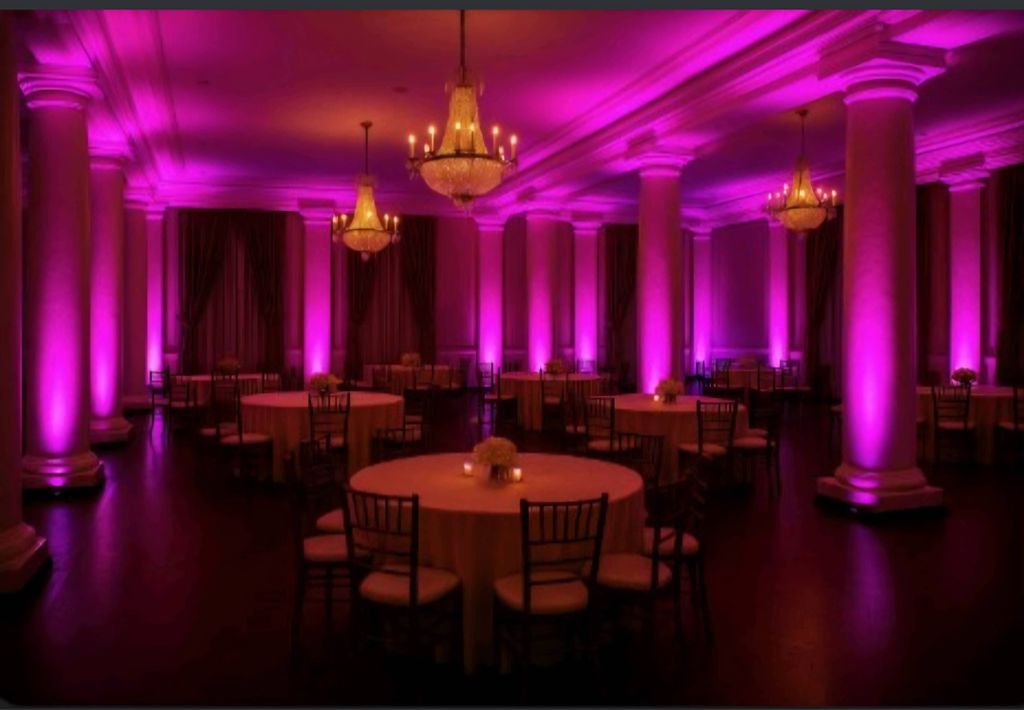 13 Uplights in Meganta color 