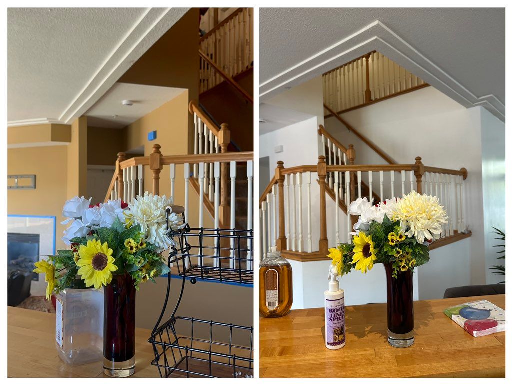 Before it was dark. After a professional white wit