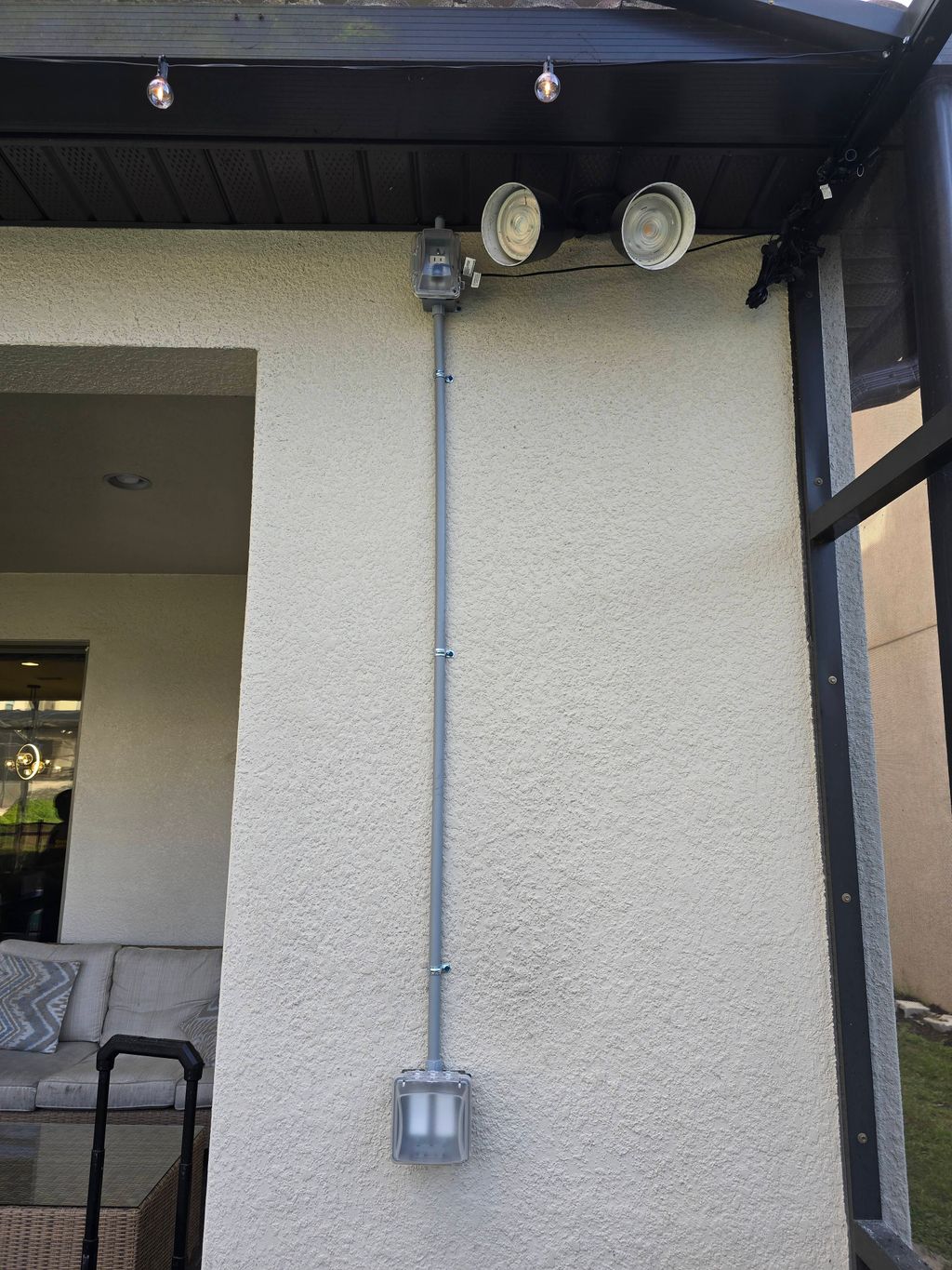 String Lights with switched outlet