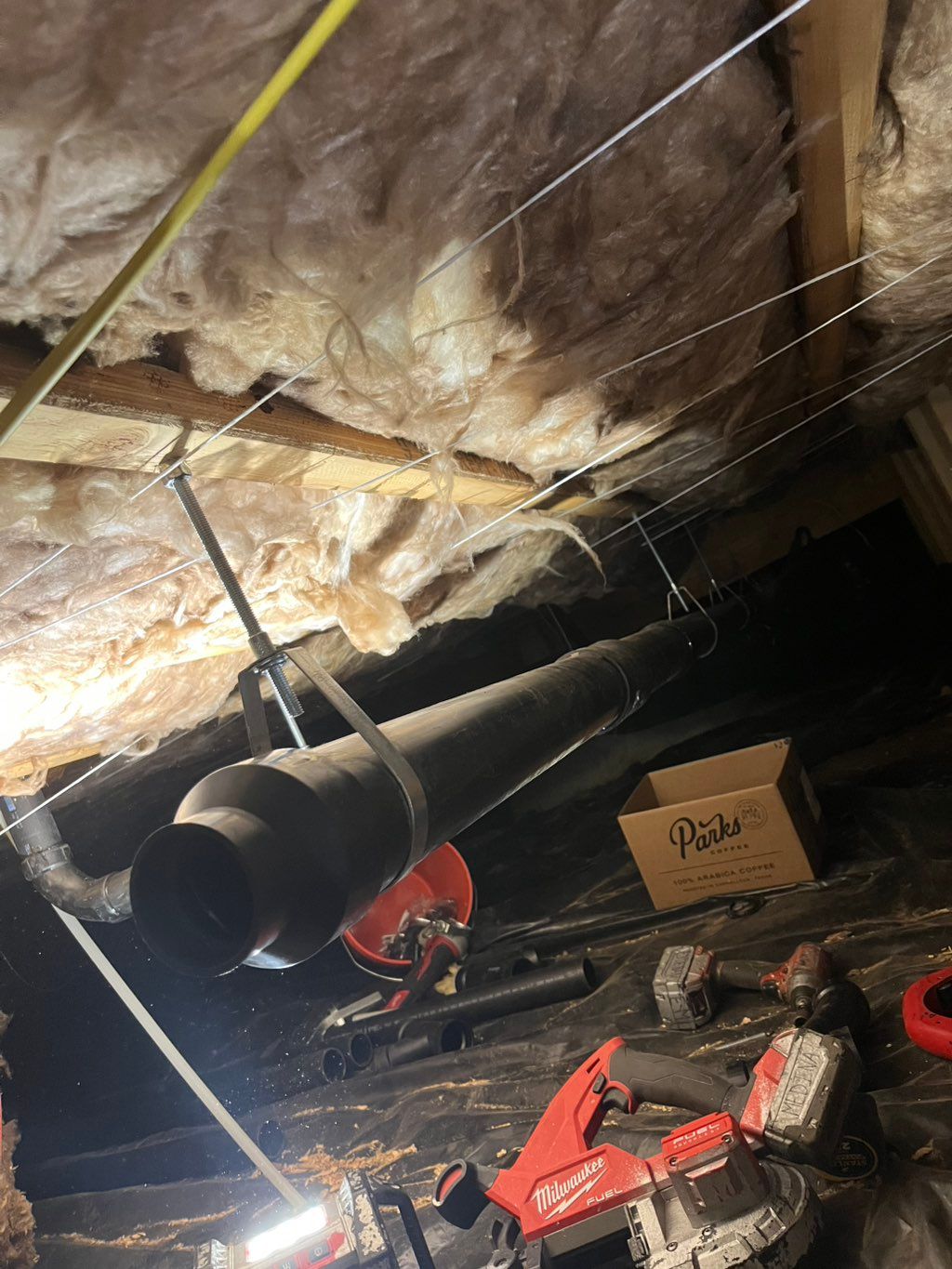 Laundry addition Drain branch off 