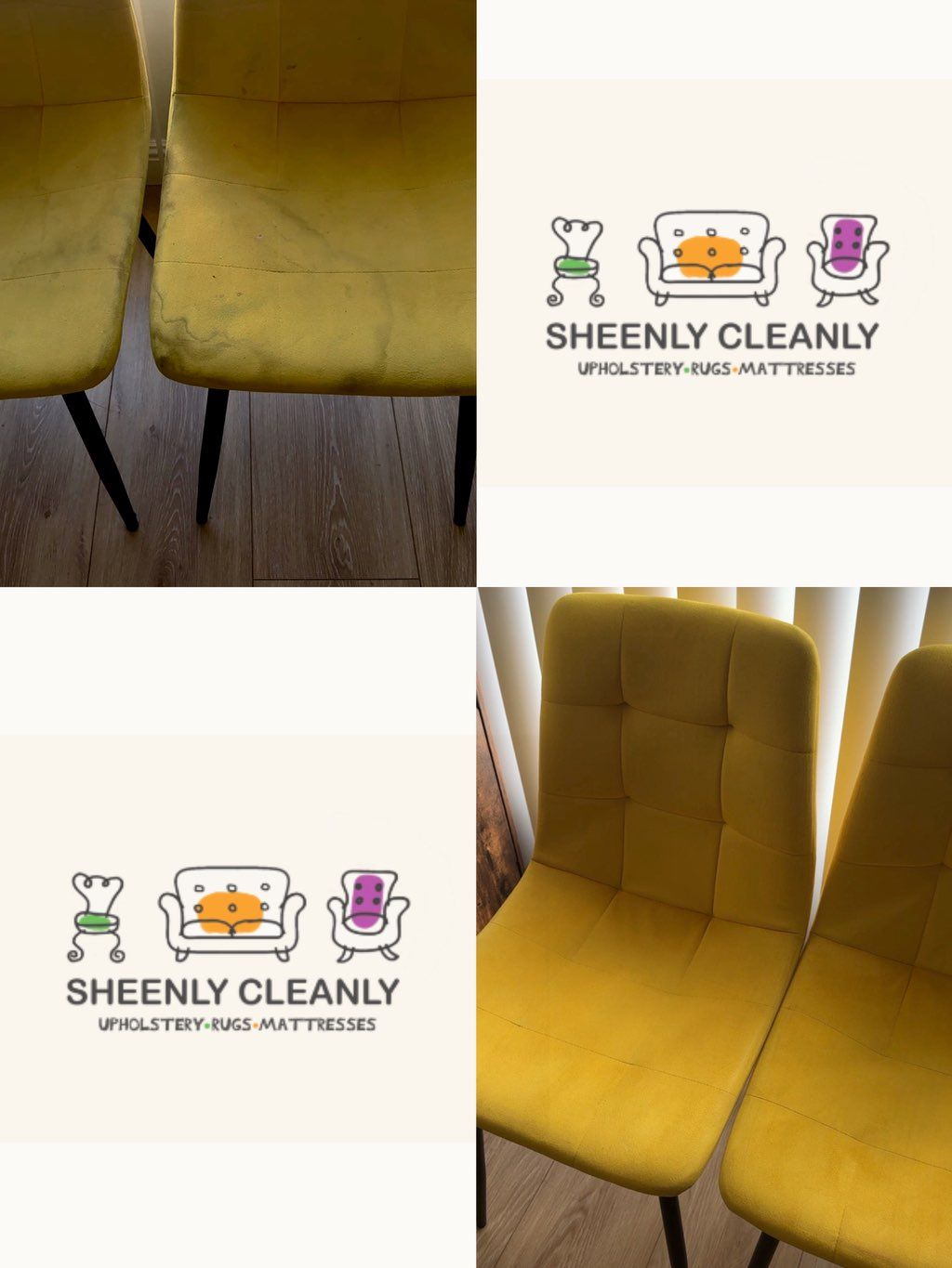 Kitchen chairs deep cleaning, stains and odor remo
