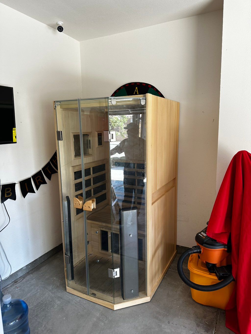 Sauna reassembled at new home location