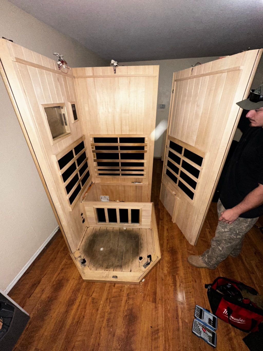 Sauna disassembly for transportation!