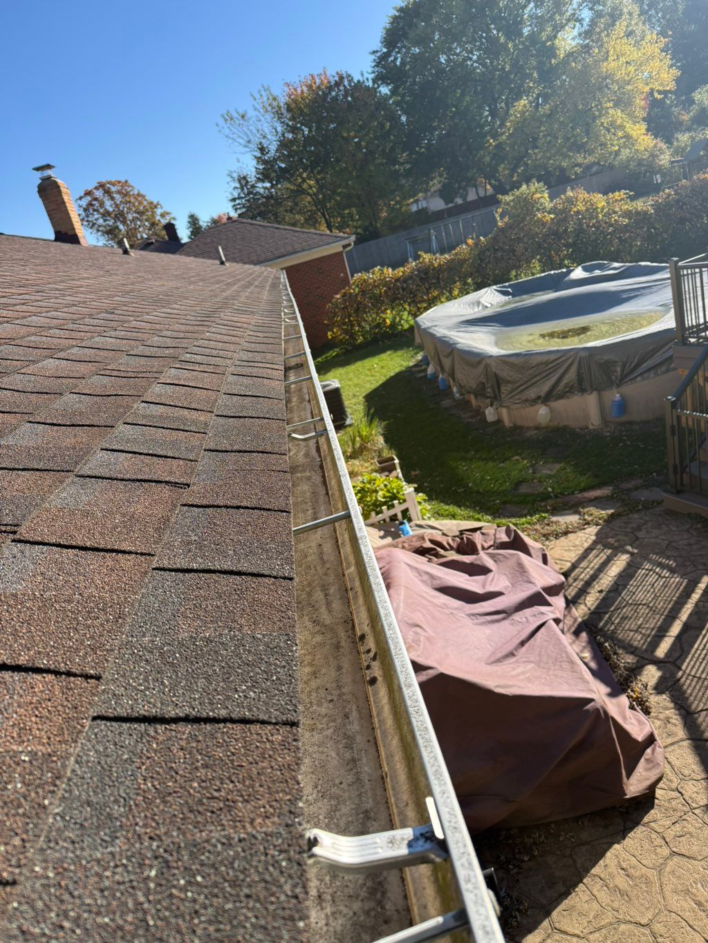 Gutter cleaning: after