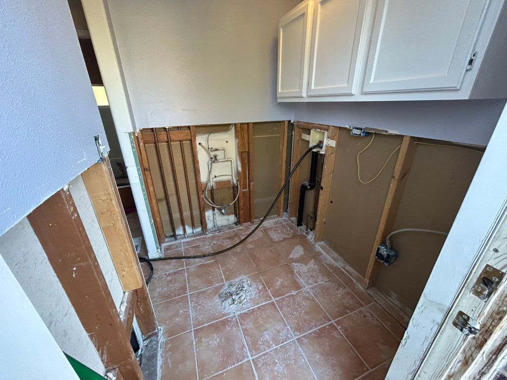 Before replacing drywall and orange peel texture.