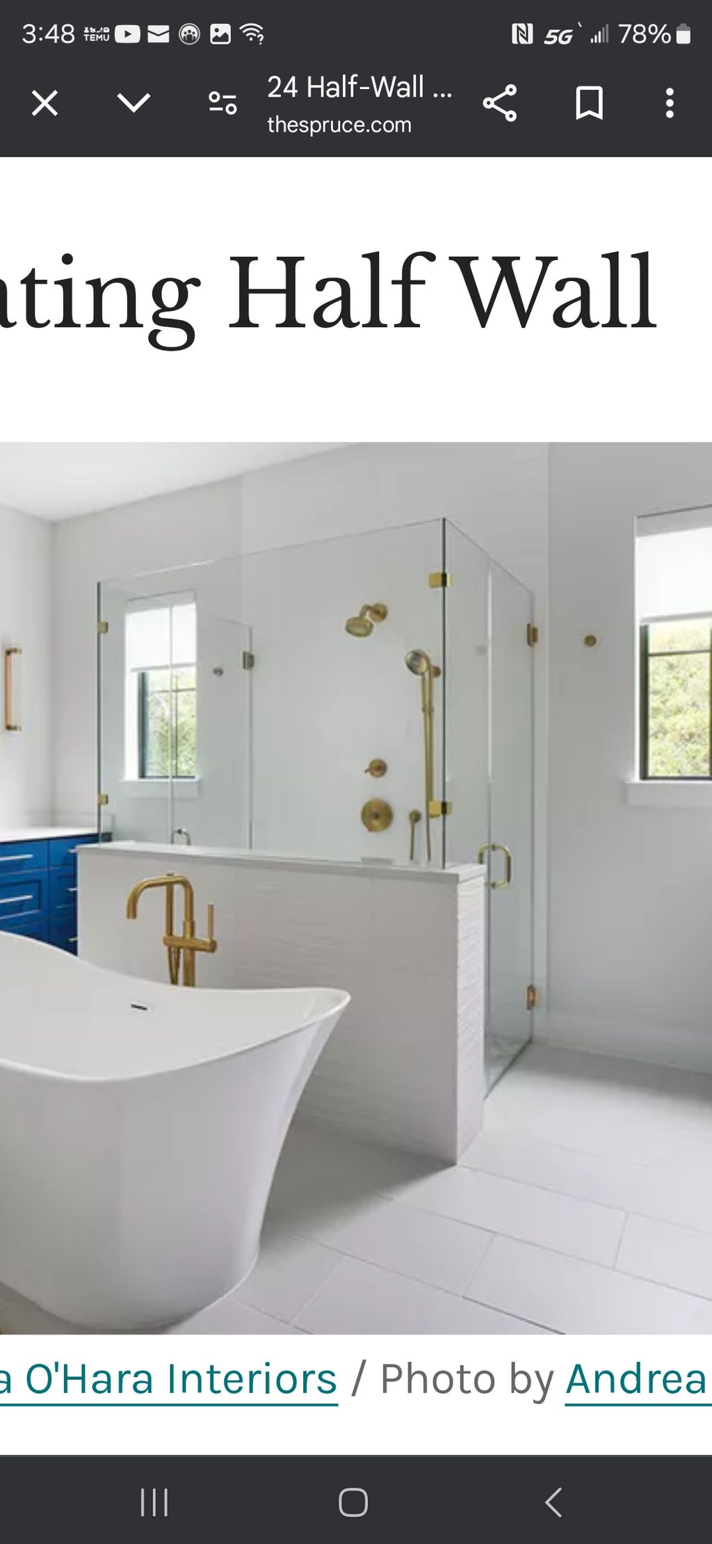 Remodeled master bathroom  2023